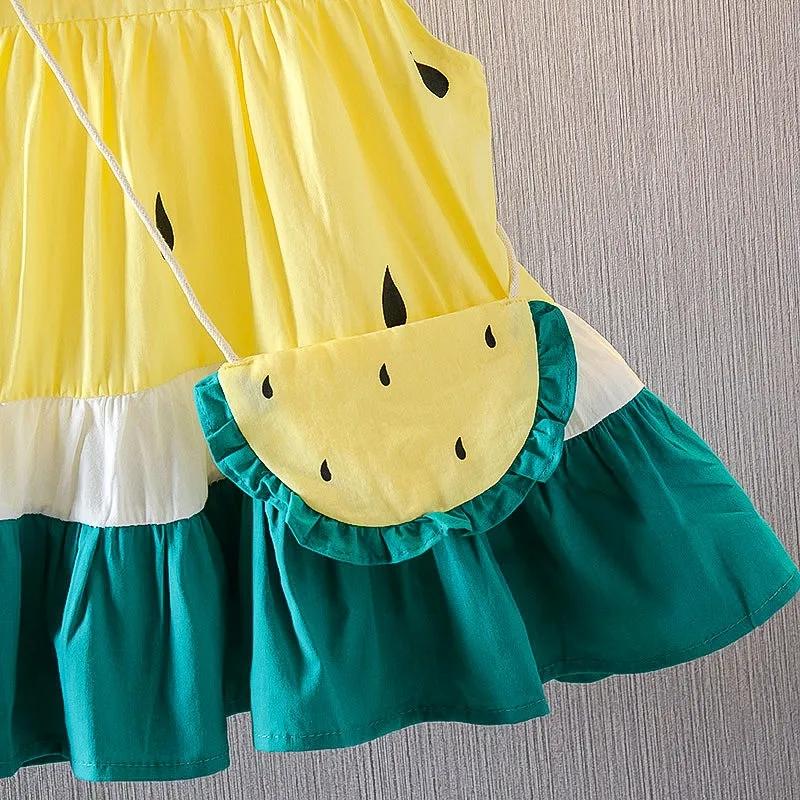 Letní šaty pro dívky, barevná bloková sukně, dětské oblečení, dětské princeznovské šaty