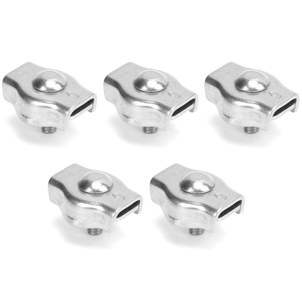 5PCS Rope Clamp Simplex Stainless Steel Marine Hardware Fixation for Forestry Machinery6mm 0.24in