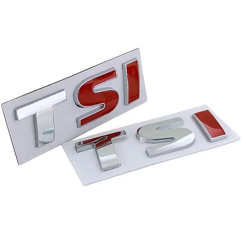 RUNTB1 Metal TSI Car Body Side Emblem Rear Trunk Badge Sticker for Volkswagen VW Touareg Tiguan Polo Vento Golf Passat Jetta Sagitar