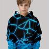 3D Printed Casual Pullover for Boys, Long Sleeved Sportswear for Spring, Autumn, and Winter, Hoodie