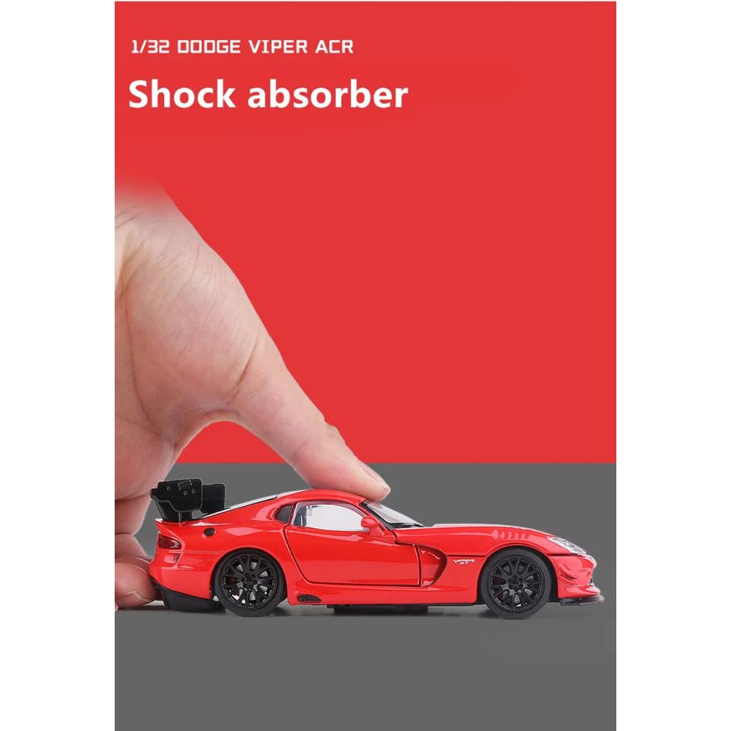 1/32 Dodge Viper ACR SRT Alloy Sports Car Model Diecasts Metal Toy Vehicles Car Model Simulation Sound and Light Childrens Gifts