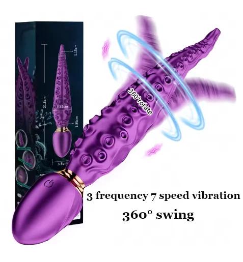 Powerful Octopus Tentacle Anal Vibrator for Male Prostate Massager Butt Plug Vibrating Anal Balls Erotic Sex Toys for Women Men