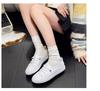 2025 Women's White Low-Cut Canvas Sneakers - Round Toe, Lace-Up, Flat Bottom Casual Shoes