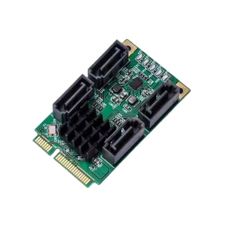 Mini PCIe to SATA3.0 Expansion Card 6Gbps Hard Drive Extension Card for Fast Data Transfer and Easy Installation