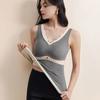 Bottoming Vest Warm Thermal Inner Wear with Built-In Bra Seamless Design Soft Touch Comfortable Layering Winter Undershirt
