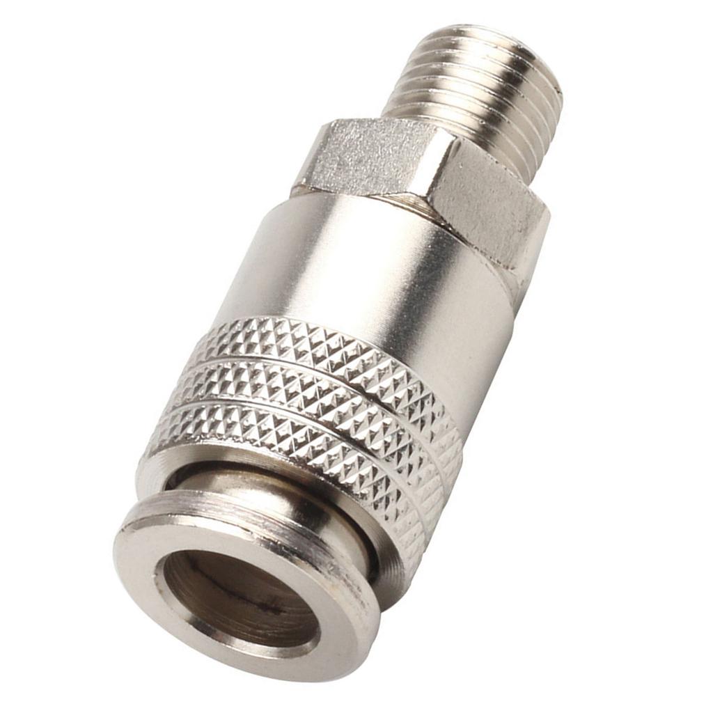 Hochbelastbarer Stahl Pneumatischer Luftkuppler Dreifachfunktionsdesign Universelles G1/4 Gewinde Schnellanschlussstück für Druckluftwerkzeuge Kompressoren