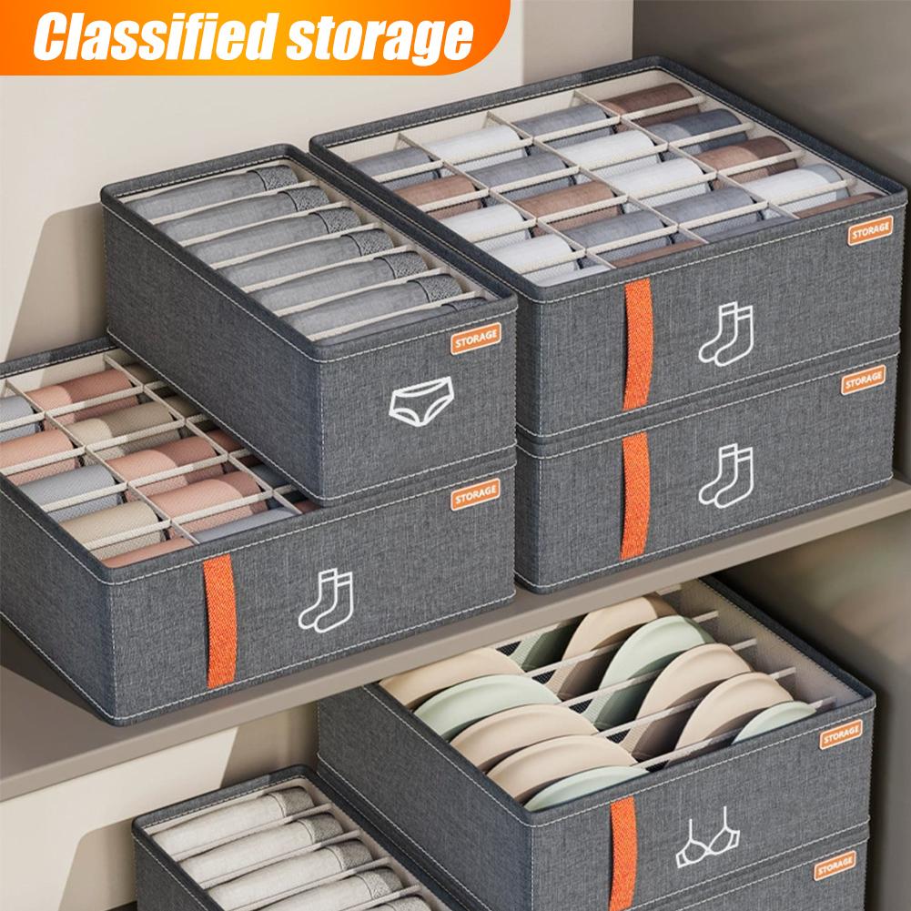 20 Grids Sock Drawer Organizer Foldable Fabric Storage Box For Closet Dresser Underwear Scarf Tie Divider Closet Organizers Box