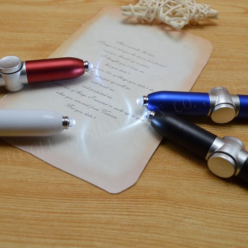 Popular Spinner Pen Light up Pen Multifunctional Mini Plastic Finger Fidget Spinner Stylus Pen With Led Light