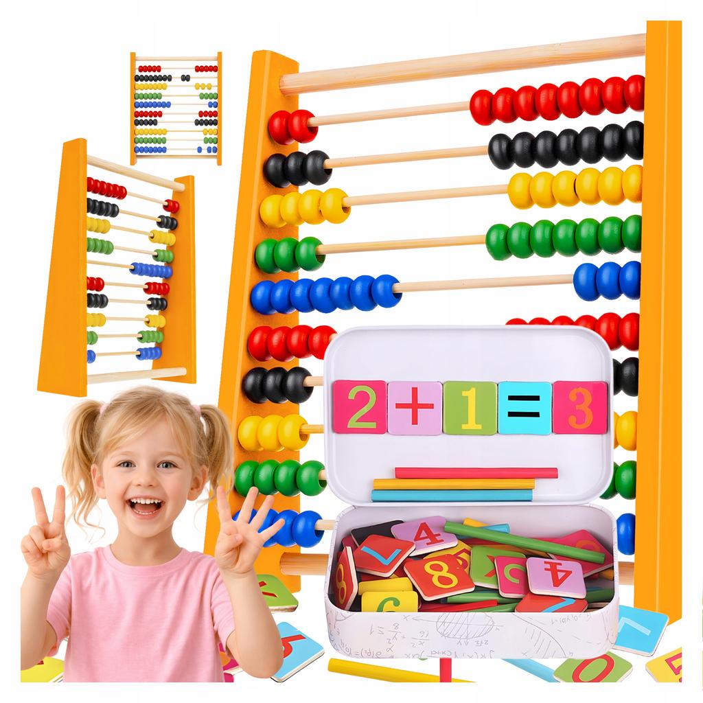 EDUCATIONAL SET COUNTING STICKS METAL CAN + yellow BACODE