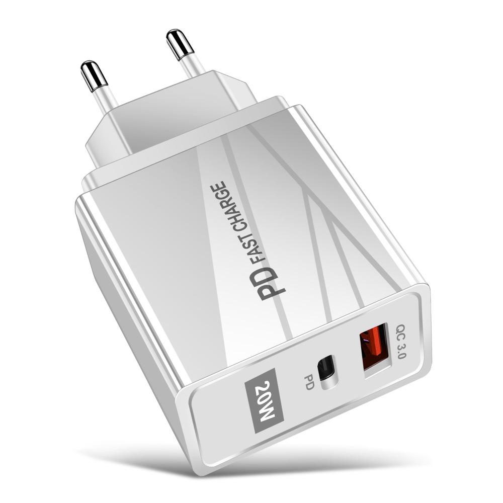 Dual USB Quick Charger - 5V/9V/12V, QC3.0+PD, EU/US Standards