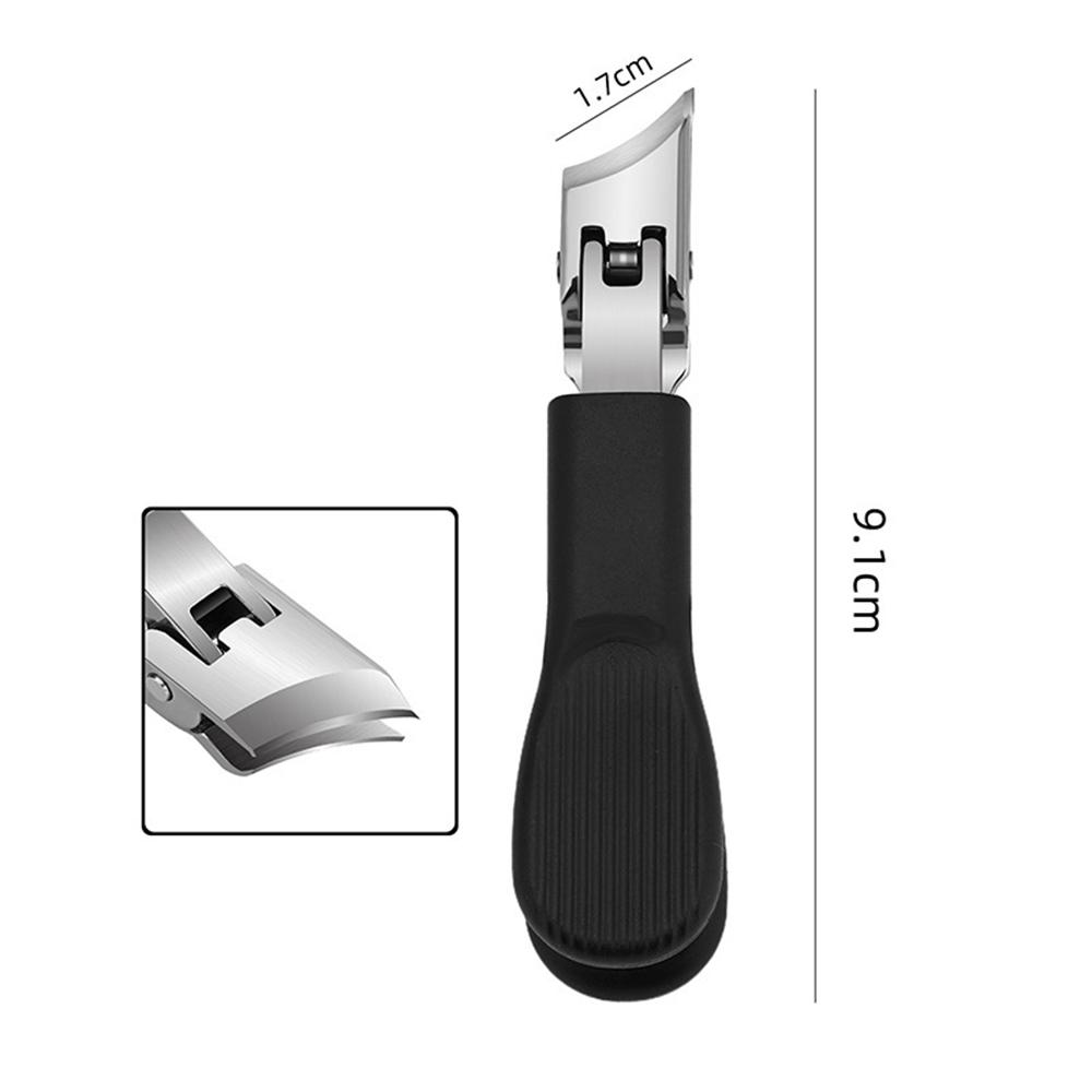 Slanted Nail Clippers Wide Jaw Opening Anti-Splash Nail Clipper Stainless Steel Toenail Cutter Diagonal Pliers Manicure Tools