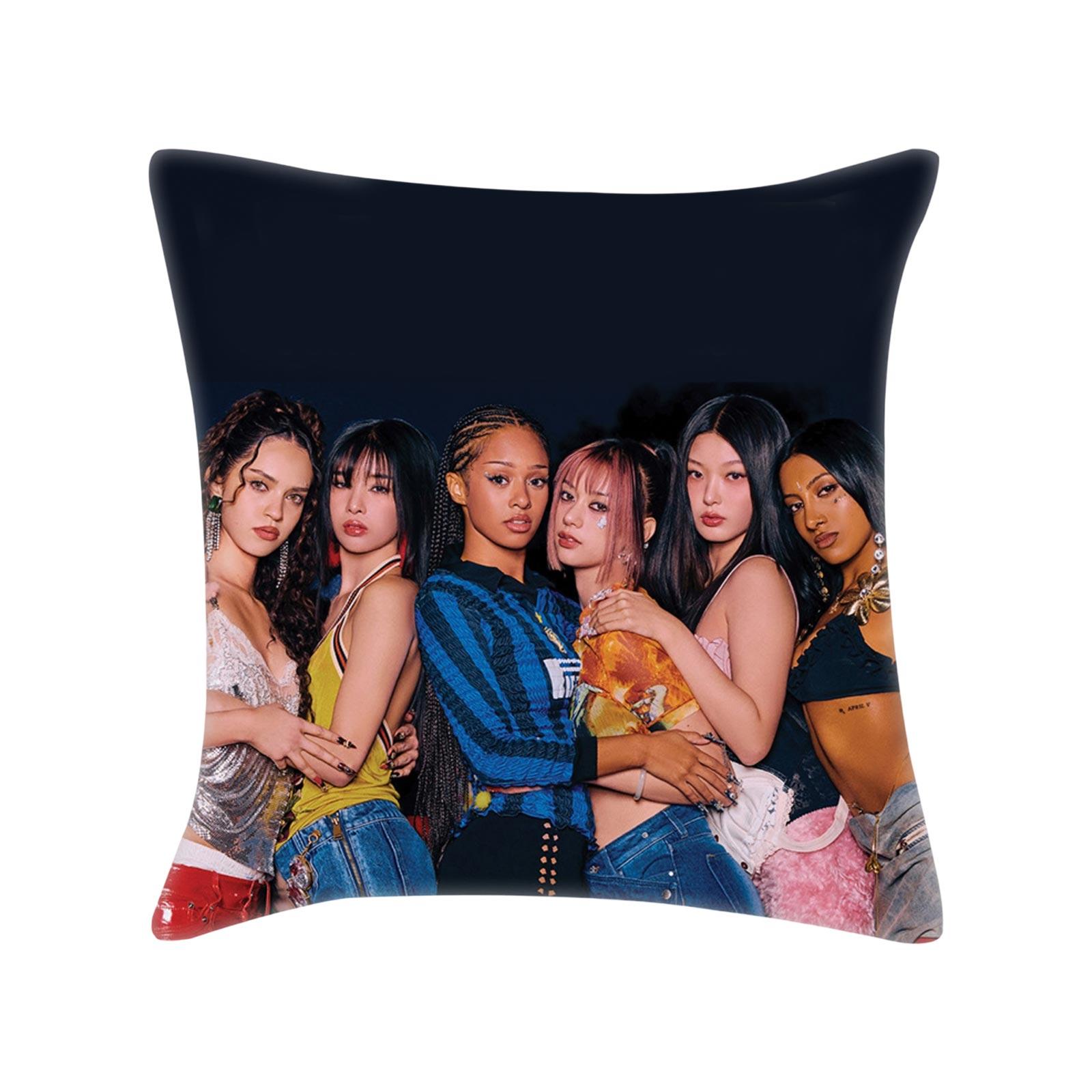With Pillow Insert Square Plush Double-sided Printed Cushion For Girls, Chair Back Cushion One Size