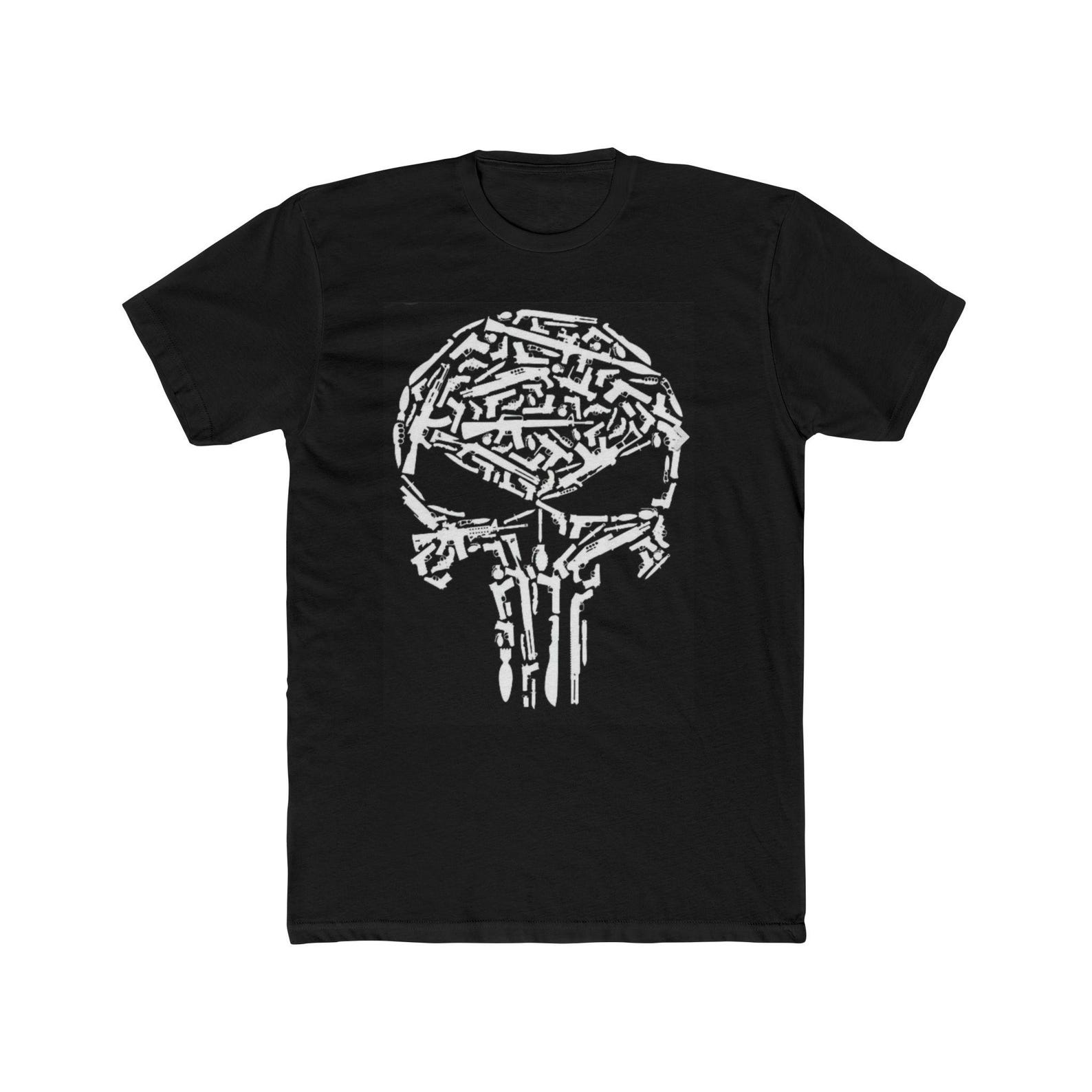 Punished - Skull T-Shirt - Cotton Crew Tee XL