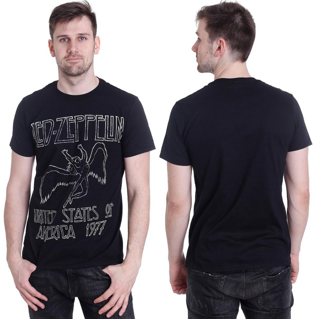The Holy Led Zeppelin Band T-Shirt Cotton Graphic Tee Unisex Women Summer Streetwear