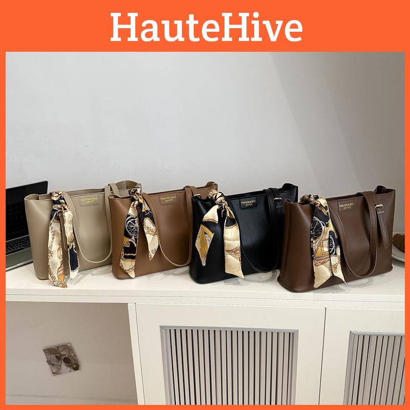 Chic And Elegant Large Capacity Pu Tote Bag For Women Perfect For Daily Commute