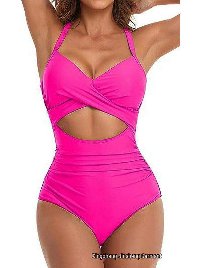 

Сексуальный женский слитный купальник с перекрещенными бретелями на спине XXL