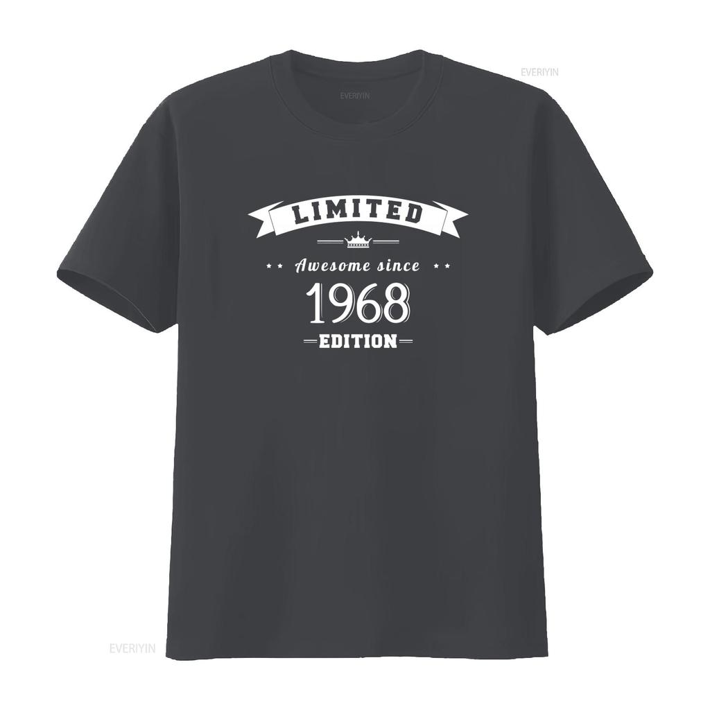 55th Birthday T Shirt Limited Edition Awesome Since 1968 100 Pre Shrunk Cotton vintage Washed Stylish Versatile graphic