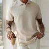 Men's Shirt Summer Short Sleeve Male Streetwear Man Tops Solid Color Poloshirt Brand Breathable Male Shirts Men