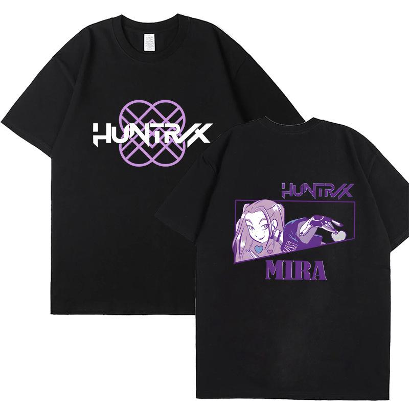 Kpop Korean Wave Witch Hunt Trendy Double Sided Printed T-shirt Round Neck Short Sleeve 5984