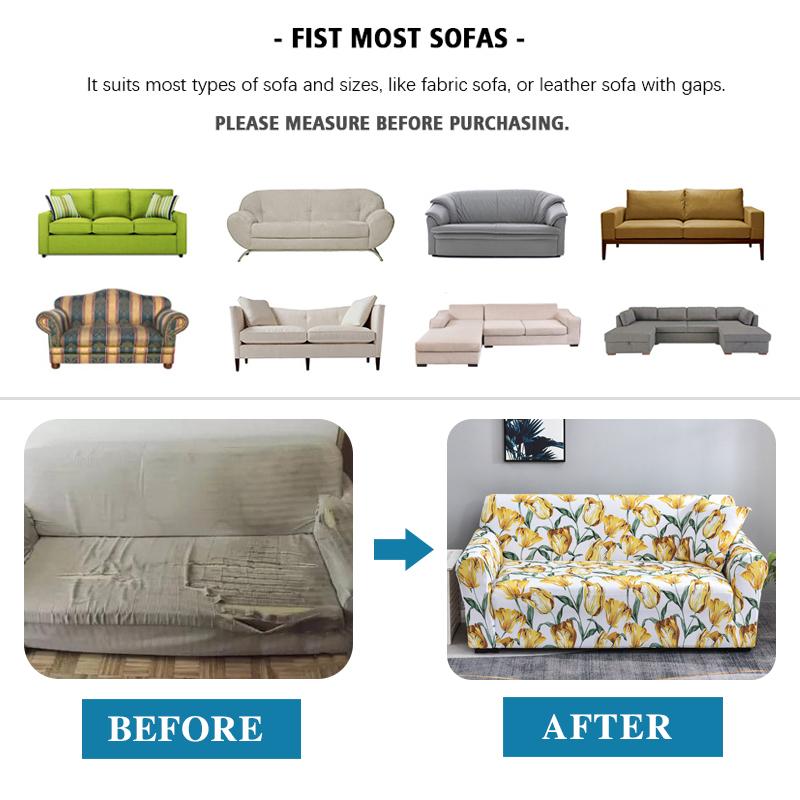 Stretch Sofa Covers for Living Room Anti Slip Soft Couch Cover, Washable Furniture Protector Elastic Bottom for Kids, Pets 1pc