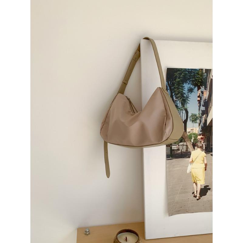 

Нейлоновая маленькая квадратная сумка однотонная простая портативная сумка подмышку женская с дизайном в стиле пэчворк новая сумка-мессенджер на плечо абрикосовый