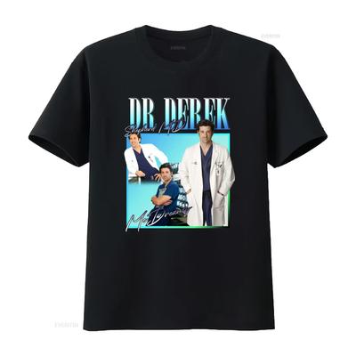Dr Derek Shepherd T Shirt for Greys Anatomy Fans Grey Sloan Memorial Design Perfect Medical Drama Lovers Vintage Washed