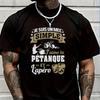 Je Suis Un Mec Simple J Aime La Petanque Et Lapero T-shirt Moto Men Summer Short Sleeve Casual O-neck Tops