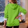 Women's Fashionable Casual Long-Sleeved Top With Fleece Thickened Hooded Sweatshirt