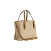 Coach Mollie Coated Canvas Smooth Leather Tote Bag , Shopping Bag , Shoulder Bag , Handbag 25 Women's Khaki (Unisex) Handbags C4250 IMNLJ