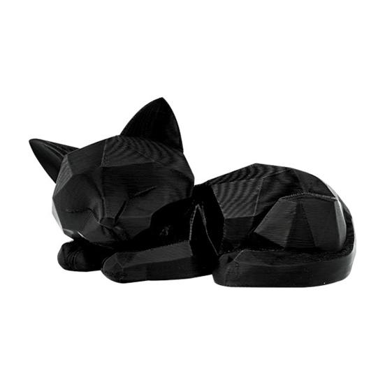 

Минималистичная фигурка кошки, напечатанная на 3D-принтере, спящая черная кошка, украшение для офисного стола, домашний питомец, декор для приборной панели автомобиля чёрный