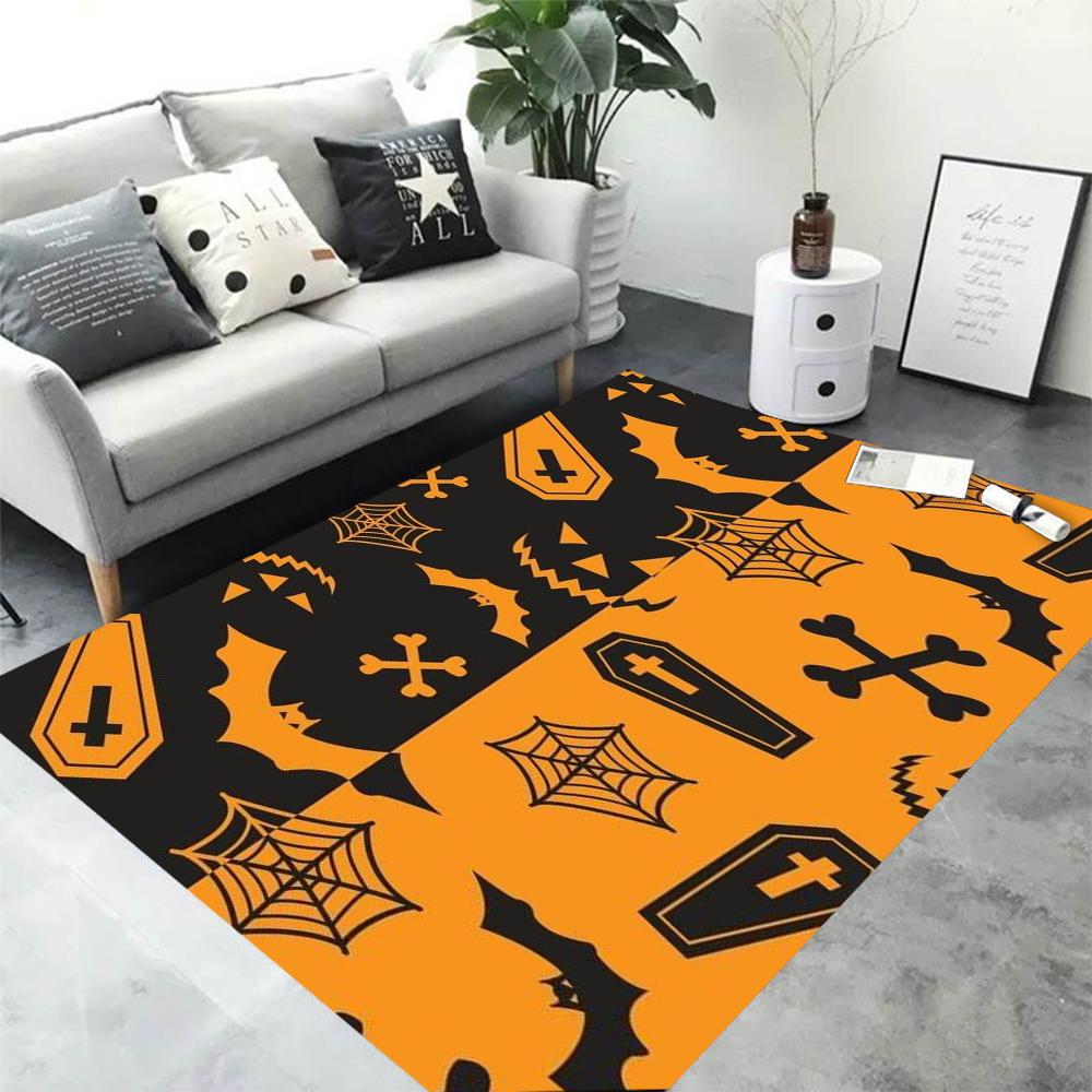 Terrifying Halloween Pumpkin Lantern Carpet Small Rugs for Bedroom Washroom Floor Mat Bedroom Decoration Outdoor Rug