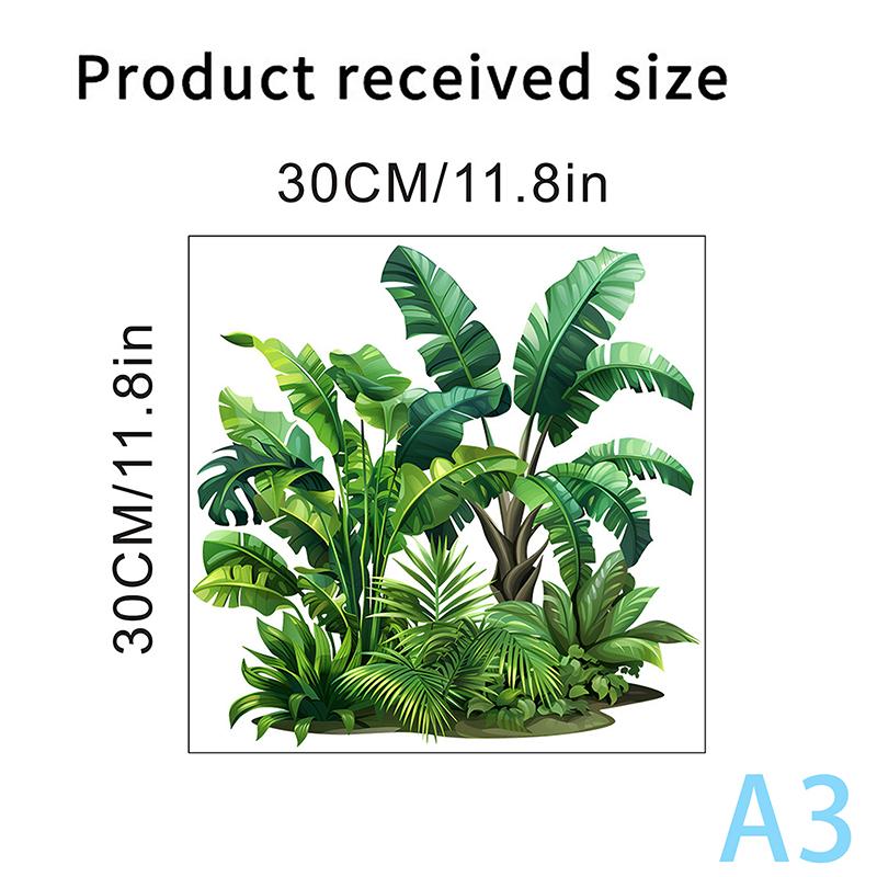 

Зеленые листья растений Наклейка на туалет Самоклеящиеся настенные наклейки для ванной Наклейка на стену Украшения для дома Наклейки