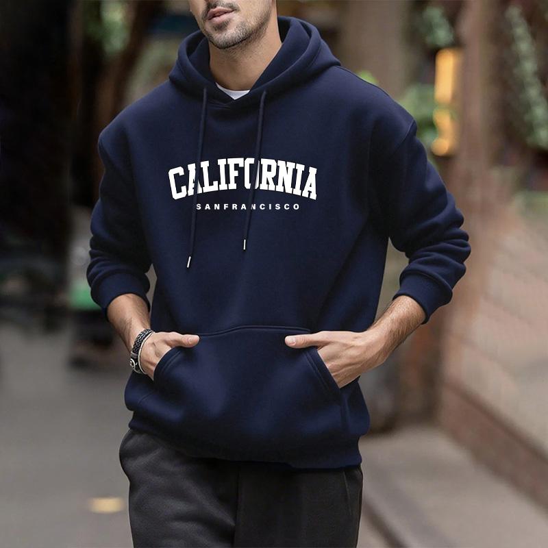 Newest California Mens Hoodie Urban Streetwear Top Fashion Hip Hop Hooded Sweatshirt Male Trendy Casual Hoody Autumn Winter Wear