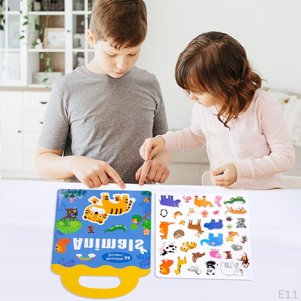 5 Themes Sticker Book Birthday Gifts Educational Toys Cognition Toy Fine Multicolored Home Party