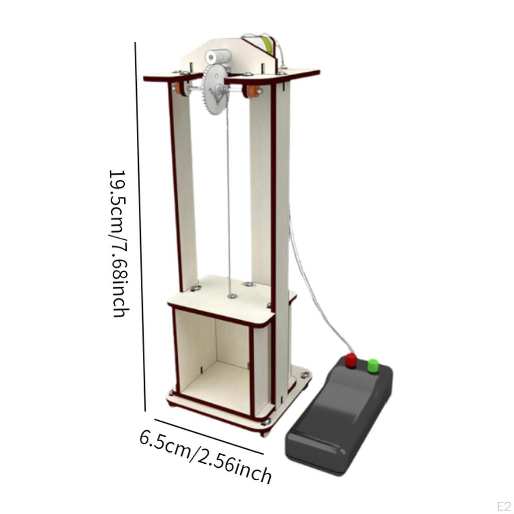 DIY Elevator Model Building Kits Wooden Science Interactive Crafts Birthday Gift 3D