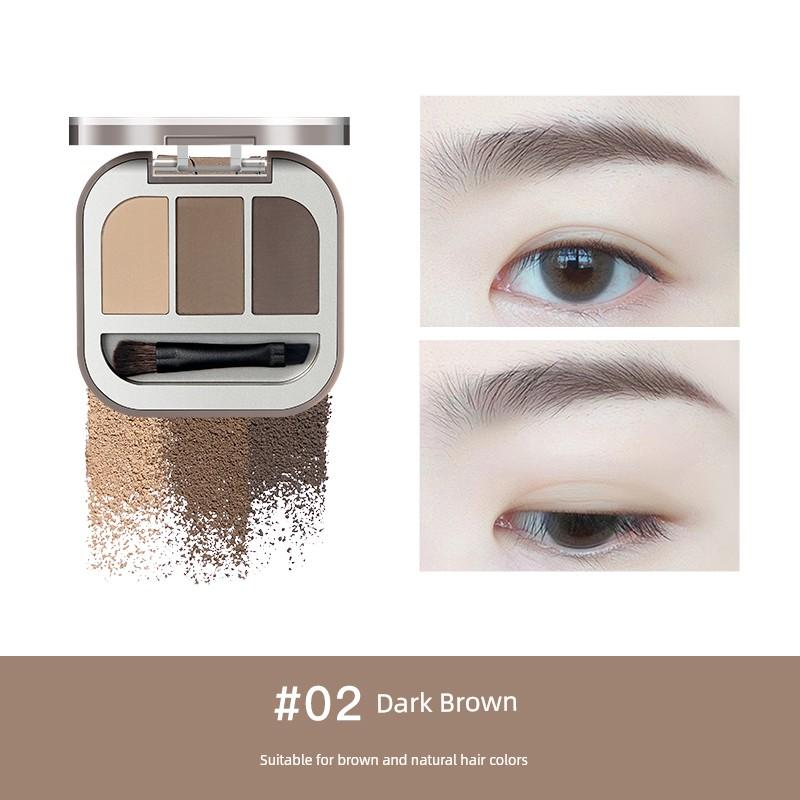 Judydoll Orange Three-Dimensional Shaping Eyebrow Powder Waterproof and Sweatproof Three-Color Natural Colorful Eyeliner for Beginners Flagship 443