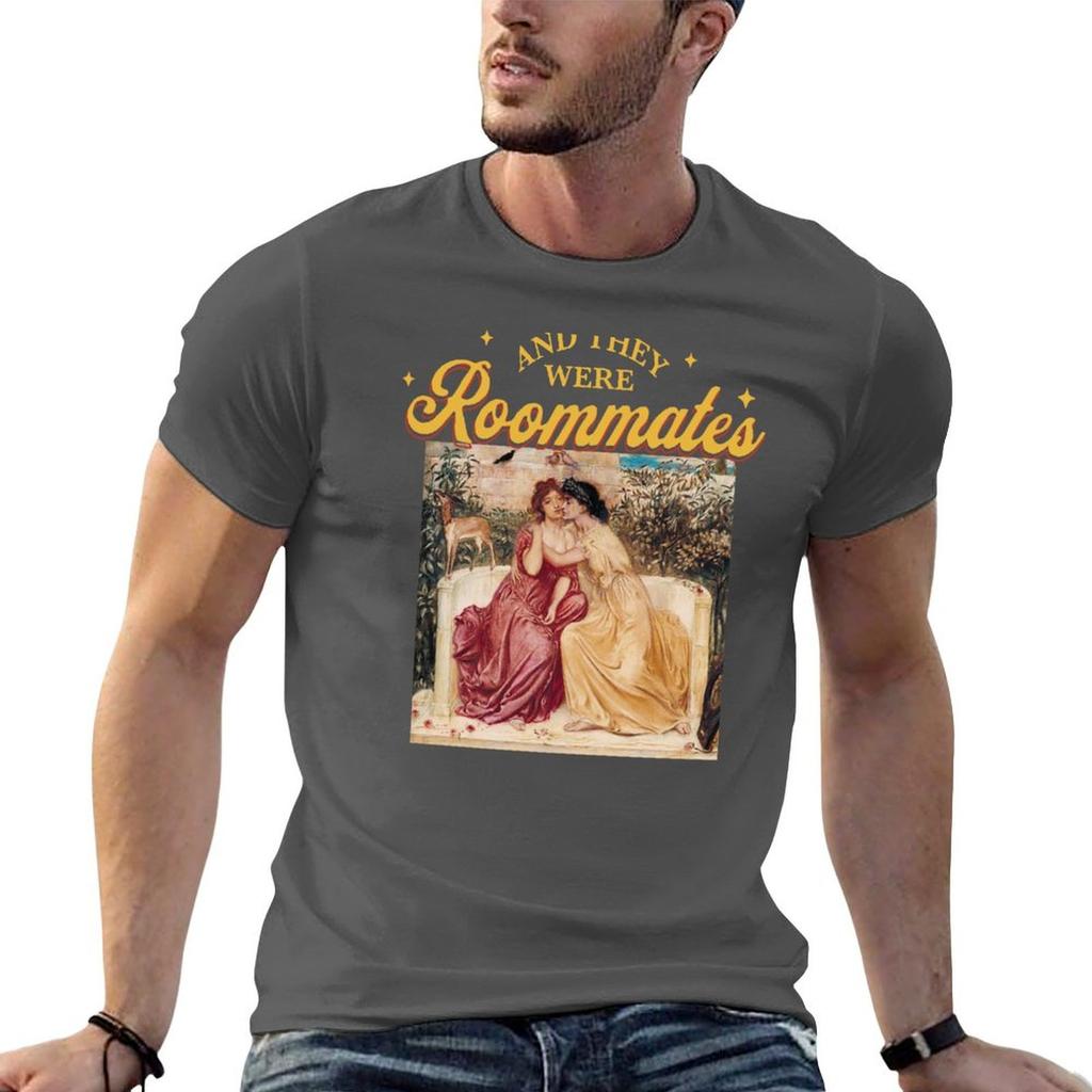 And They Were Roommates Vintage Lesbian TShirt Fashion Letter Print TShirt