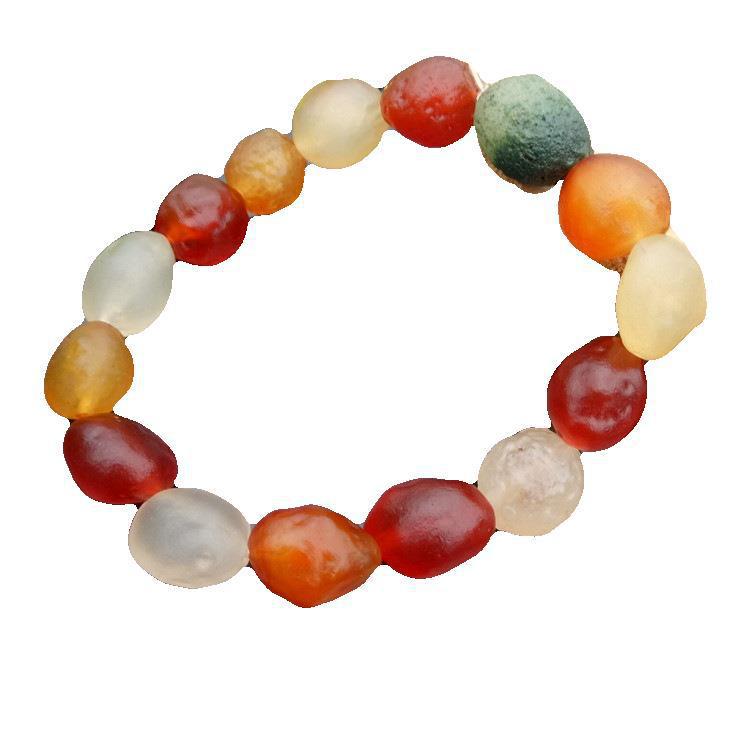 Natural Rainbow Agate Raw Stone Bracelet Colorful Candy Fashionable Jade Bracelet
