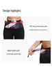 Women's Fashion Printed Compression Running Shorts with Pockets, Quick-Drying, Full Waist Fit.