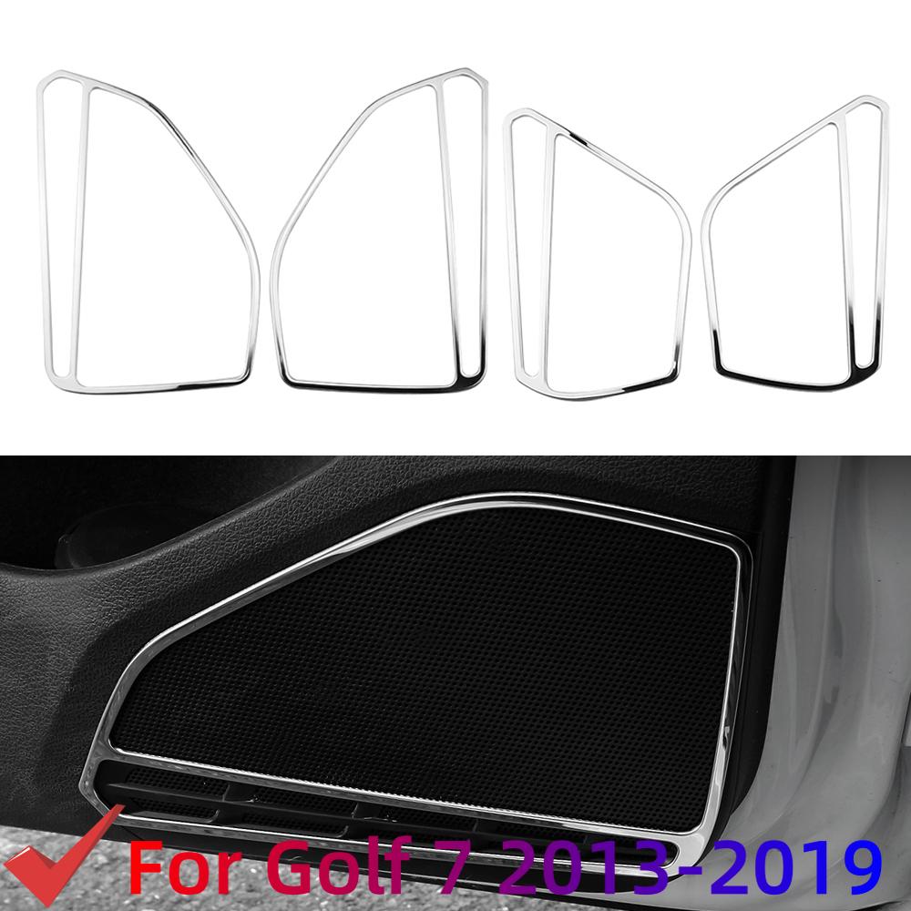 Für Volkswagen Golf 7 MK7 7.5 MK7.5 2013 - 2019 Auto Tür Lautsprecher Audio Sound Lautsprecher Abdeckung Verkleidung Aufkleber 4 Stück Zubehör