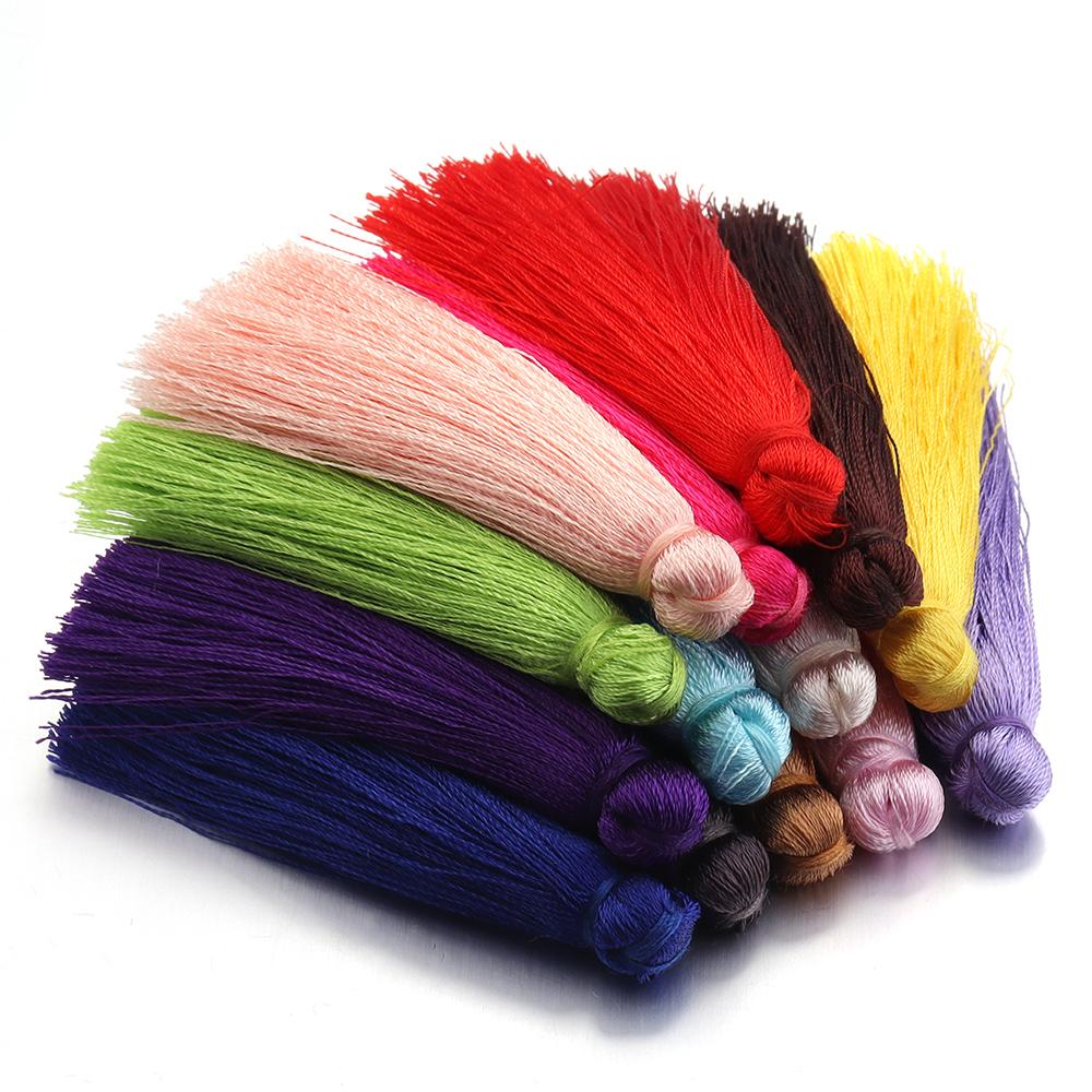 6pcs/lot 6 cm Polyester Tassel Colorful Tassel Cord Brush For Home Decor DIY Handmade Clothing Sewing Jewelry Making Accessories