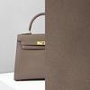 The Second Generation Kelly Bag Palm Pattern Cowhide Shoulder Bag Women's Leather Versatile Commuter Messenger Portable Kelly Bag