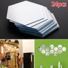 Room Wall Stickers 46*40*23mm Wall Stickers Hexagon Mirror Wall Sticker