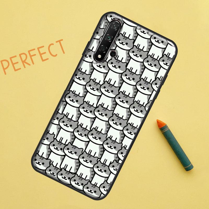 Funny Cute Cats For Huawei Nova 8i 12i 11i 12s Y73 Y72 Y61 Y91 Y90 Y70 Y60 9 10 SE P30 P40 Lite P60 Pro Case