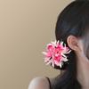 Stoffblume Blumiges Haaraccessoire Eleganter Hawaiianischer Entenschnabelclip Blumen-Haarclip Tägliches Tragen