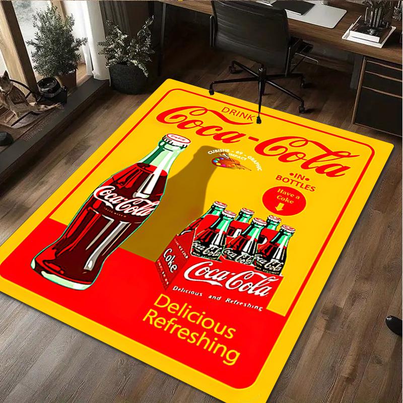 Coca Cola Print Rug - Home Decoration Carpet For Living Room Bedroom Flooring Computer Chair Area Rug