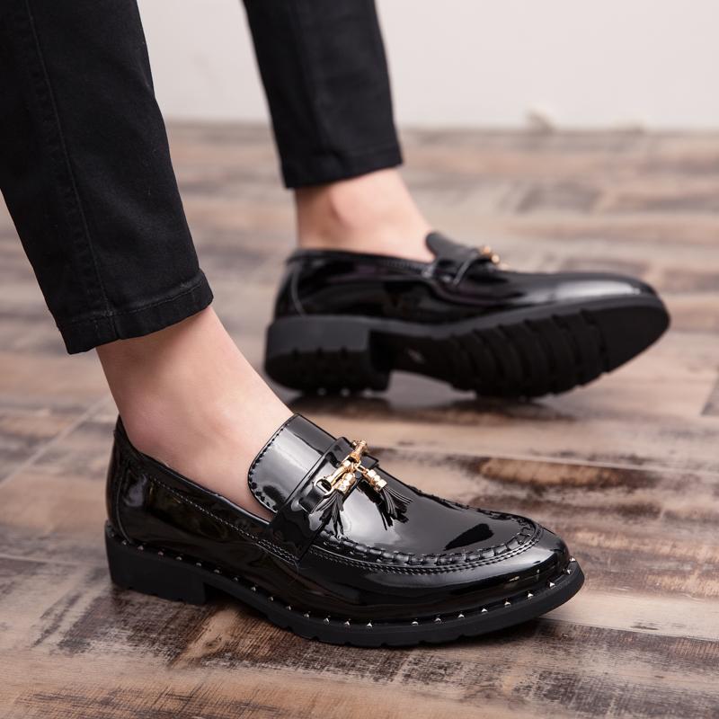 Fashionluxury Brand men dress shoes Classic Man Pointed Toe Dress Shoes Men's Leather Wedding party Shoes Oxfords Formal Shoes p4