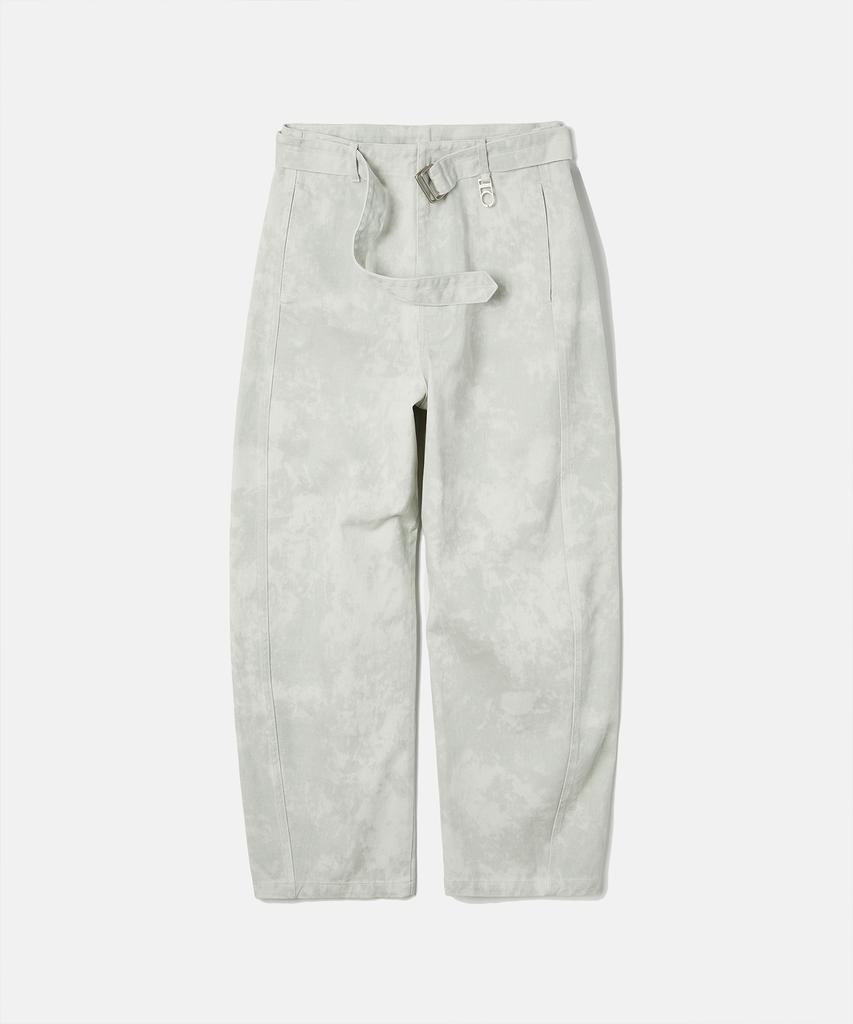 DTHIRTYONE Belted Wide-Curve Denim Pants (Marble Gray)
