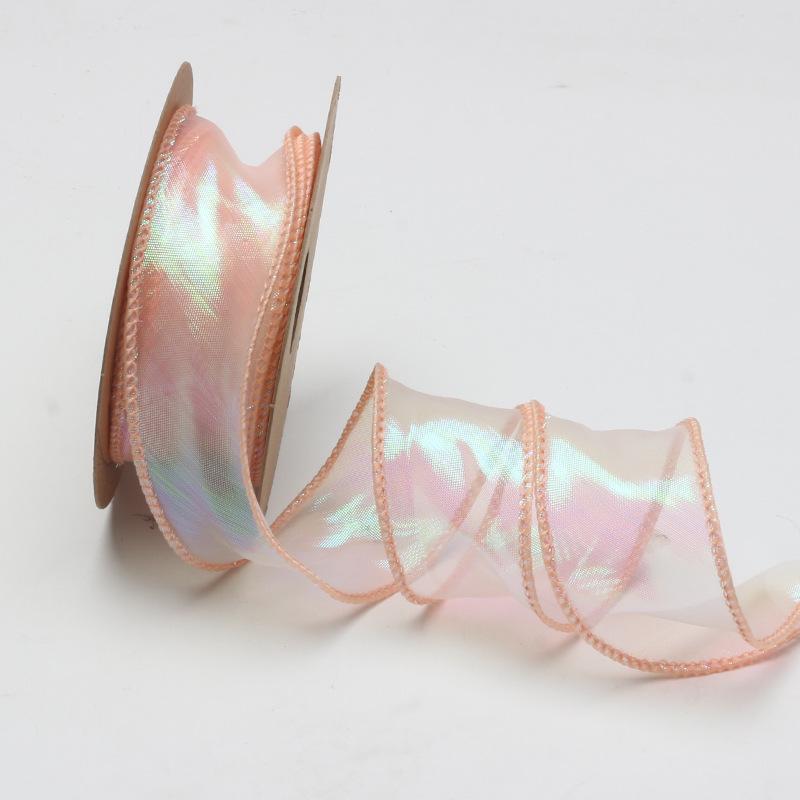 Irisierendes Fischschwanz-Seidengarnband für Geschenk und Bouquet DIY