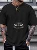1pc Sports Car Graphic Black T-shirt